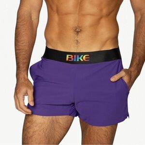 Bike Pride Jock Short in Purple Size Large